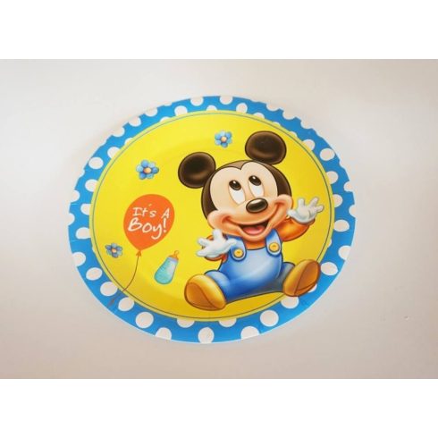 Baby Mickey tányér 18 cm  (6 db-os szett) (UTOLSÓ 3 CSOMAG RAKTÁRON)