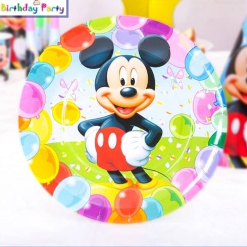 Mickey egér tányér 23 cm  (6 db-os szett)