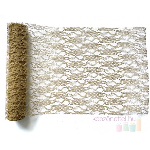 Csipke futó arany - (29 cm * 5 m) - 1 tekercs raktáron!