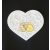 Díszes szív alakú lakattartó tálca (lakat nélkül)