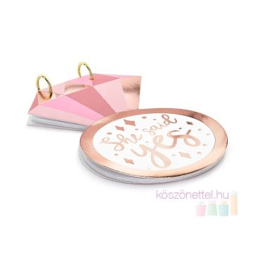   "She said Yes" - gyűrű alakú lánybúcsús emlékkönyv