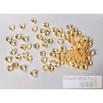   Gyémánt alakú dekorkő 12 mm - arany (Utolsó 12 csomag raktáron!)