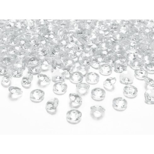 Gyémánt alakú dekorkő 12 mm - áttetsző