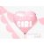 It's a Girl rózsaszínű szív alakú fólialufi (45 cm)