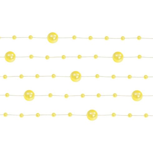 Gyöngy girland sárga (5 db-os csomag)