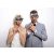 "Bride" és "Groom" szemüveg pálcika esküvői fotókellék
