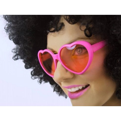 Szíves szemüveg - rózsaszín
