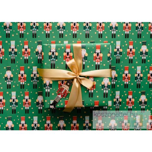 Karácsonyi csomagolópapír diótörő (70x200 cm)