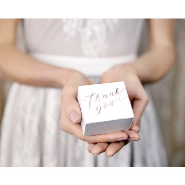   "Thank you" rose gold mintás köszönetajándék doboz