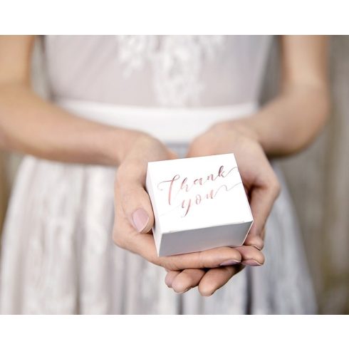 "Thank you" rose gold mintás köszönetajándék doboz