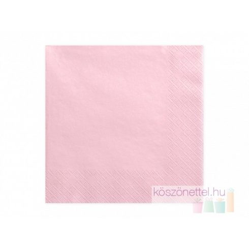 Szalvéta - világos rózsaszín  (20 db-os csomag)