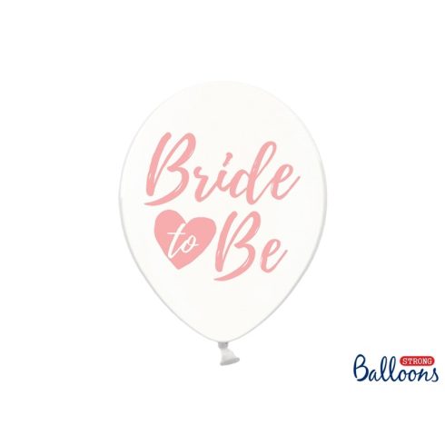 "Bride to be" átlátszó lánybúcsús lufi rózsaszínű felirattal