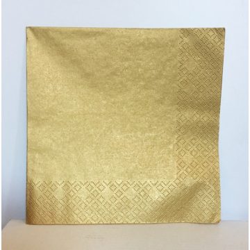   Szalvéta - metál arany (20 db-os csomag) (Utolsó 2 csomag raktáron)