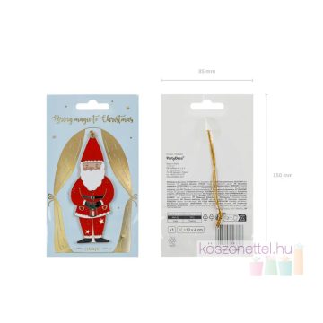 Mikulás fém karácsonyfa dísz