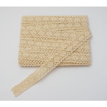 Horgolt csipke szalag bézs (20 mm *9 m)