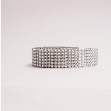 Strassztekercs - ezüst (3 cm *4,5 m)