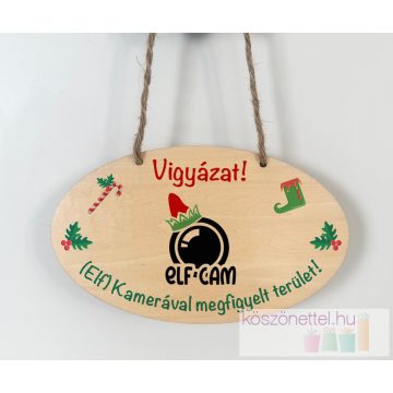   Elf Cam - Elf manó kamera által megfigyelt terület figyelmeztető tábla