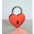 Szív alakú szerelemlakat - metálpiros