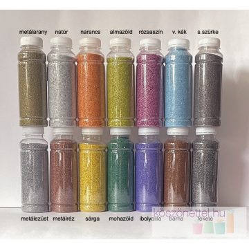   Prémium, csillámos tükörhomok és metálhomok 260 ml (kb. 430 g)