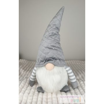   Szürke LED-es Orrmanó - Karácsonyi Dekoráció (24 x 16 x 35 cm)