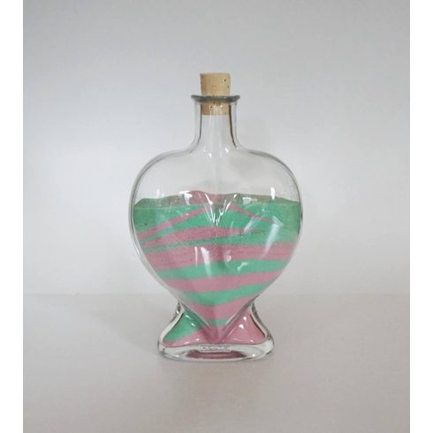 Szív üveg (500 ml) - SZÉPSÉGHIBÁS - üvegfolyás!!!