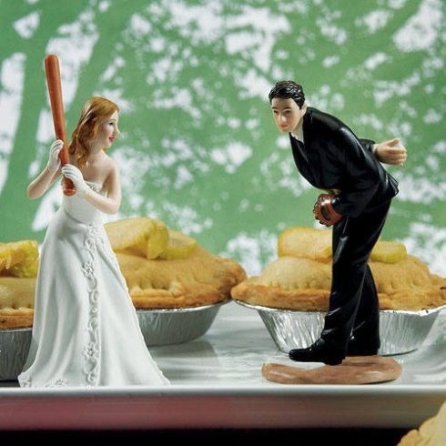 "Baseball" esküvői tortadísz