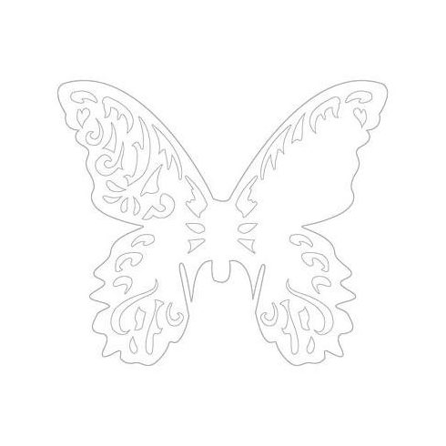 Lézervágott pillangó - fehér (Utolsó 14 db raktáron)