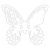 Lézervágott pillangó - fehér (Utolsó 14 db raktáron)